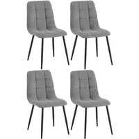 CLP Esszimmerstuhl Tilde (4er Set), mit Rückenlehne, Metallgestell, bis 150 kg
