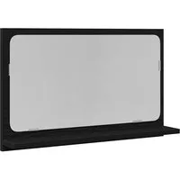 vidaXL Badezimmerspiegelschrank Spiegelablage Schwarz Eichen-Optik 60 x 10,5 x 37 cm (1-St)