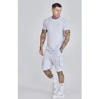 Siksilk T-Shirt & Shorts SikSilk Herren Grau Marl T-Shirt und Shorts Set