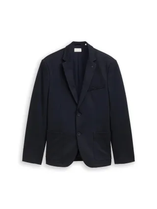 Tom Tailor - Regular Fit Piqué Sakko sky captain blue - Gr. - 48