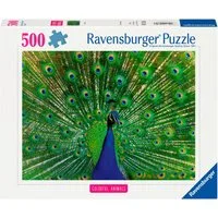 Ravensburger Puzzle Colorful Animals, Peacock, 500 Puzzleteile, Made in Germany