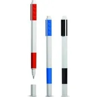 LEGO® Gelroller Schreibwaren Set (3) in Schwarz/Rot/Blau alspaß, Trendige Schreibware, (3-tlg)