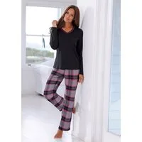 LASCANA Pyjama (Set, 2 tlg) mit kuscheliger Flanellhose