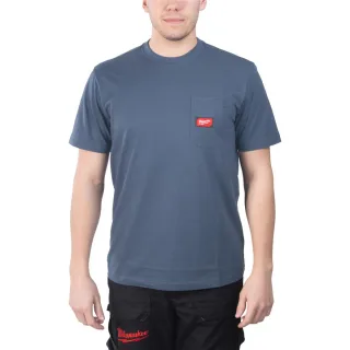 Milwaukee Arbeits-T-Shirt mit UV-Schutz Blau XXL - 4932493017