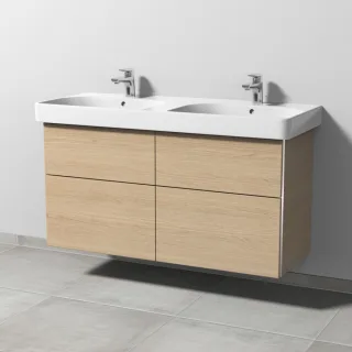 Sanipa 3way Waschtischunterbau zu Geberit Smyle Square Waschtisch mit 4 Auszügen, Eiche-Nordic BR67448
