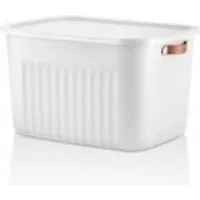 Luxury Bites Aufbewahrungsbox mit Deckel, 20L-15L -10L BPA-freie Kunststoff, nestbar und stapelbar (6 Farben, 9 Farbkombiationen, 3er Set)
