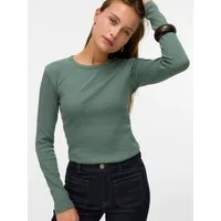Vero Moda Langarmshirt VMCHLOE LS SHORT TOP JRS NOOS Baumwollmischung, slim fit