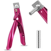 TUWENA Nagelknipser Falsche Nagelknipser mit 10 Stück Magneten, Nagelknipser Gelnägel, Tip Cutter, Edelstahl Tipcutter für Kunstnägel Gelnägel Acrylnägel