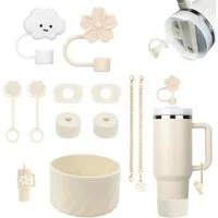 LuxusKollektion Flaschenverschluss 11-teiliges Stanley Cup Zubehör-Set für 850ml & 1,2l Becher