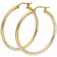 Firetti Paar Creolen Schmuck Geschenk Silber 925 diamantiert Bicolor Optik