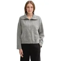 TOM TAILOR Sweatjacke mit großem Stehkragen