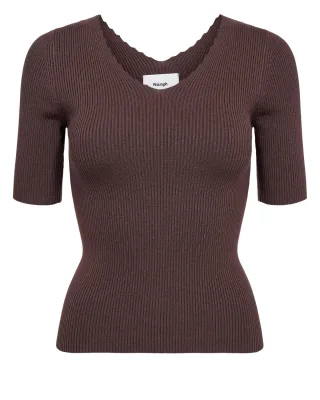 Nümph - NUAYELET SS PULLOVER CROPPED black coffee - Gr. - L