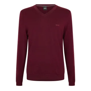 Boss - "Batisse" Pullover Top V-Ausschnitt für Herren (Dunkelrot)