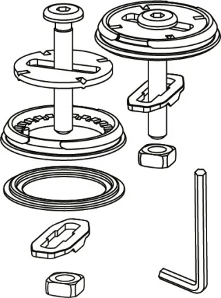 LAUFEN Steckbefestigung,89143.3, 8914330000001 H8914330000001