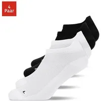 SNOCKS Laufsocken Running Socken für Damen & Herren (4-Paar) mit Fersenlasche und atmungsaktiv durch Mesh
