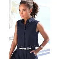 LASCANA Blusentop mit Häkelapplikation, Leinenbluse, Sommertop, casual