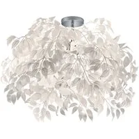 Reality Leuchten Deckenleuchte Leavy, ohne Leuchtmittel, 3-flammige E14 Deckenlampe mit Blätteroptik, Ø 70 cm, Wohnzimmerlampe