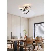OTTO home LED Deckenleuchte Ullii, Deckenlampe warmweiß 3000K 15W, Print Holzoptik Streifen, LED fest integriert, Warmweiß, als Wandleuchte oder Deckenleuchte, LED 1800 Lumen, Ø 40cm Wohnzimmer