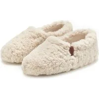 Elbsand Pantolette, Pantoffel, Hüttenschuh Hausschuh mit kuscheligem Fellimitat