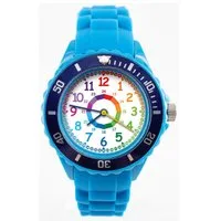 K&L Wall Art Quarzuhr Regenbogen Kinderuhr Analog Lernuhr Silikon Armbanduhr, Kinderarmbanduhr für Junge Mädchen
