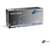DocMed Nitril-Handschuhe Nitril black U.-Handschuhe, PF, Gr. S/M/L/XL (Einmalhandschuhe, 100-St., Beidhändig tragbar, Rollrand für sicheren Sitz und Komfort) Latexfrei: Ideal für Allergiker und latexfreie Umgebungen