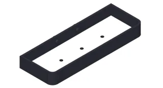 Giese Dusch Konsole mit hoher Reling schwarz matt mit Schichtstoff (HPL) in weiss, 11826-14 11826-14