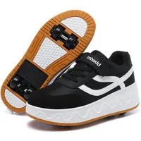 HUSK'SWARE Rollschuhe, (rutschhemmende Sportschuhe Freizeitschuhe, Kinder Rollschuhe Sneaker Mädchen Jungen), 2 in 1 Freizeitschuhe mit einziehbaren Rollen Sportschuhe