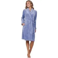 Pastunette Damenbademantel Kuscheliger Damen Fleece Morgenmantel, kurz, Polyester, Schalkragen, Gürtel, kuschelige Qualität