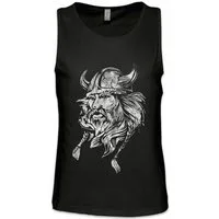 Urban Backwoods Tanktop Viking Head I Ärmelloses T-Shirt Wikinger Kopf Runen Vikings Runes Walhalla Odin Thor Norse