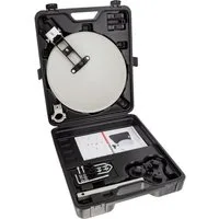 PremiumX Camping SAT Anlage Antenne Standfuß Masthalter Tischhalter im Koffer SAT-Antenne