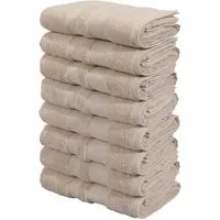 OTTO home Handtücher Vanessa, 8 Handtücher, 50x100cm, in Standard- und Premium-Qualität, Walkfrottee (Set, 8-St), Handtücher mit Bordüre, 100% Baumwolle, einfarbig, weich