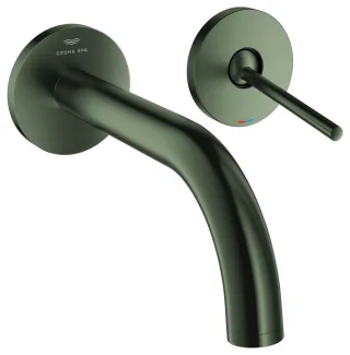 GROHE 2-Loch-Waschtisch-Wandbatterie Atrio 29410 Ausladung 185mm satin graphite, 29410MG0 29410MG0