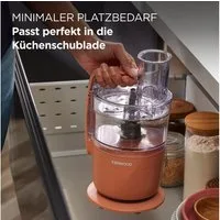 KENWOOD Küchenmaschine FDP23.140RD - Multipro Go, Express-Serve, 1,3 l Behälter, 900W, Rot, 900 W, 0,7 l Schüssel, Kompakt-Küchenmaschine zum Schneiden, Reiben, Pürieren & Teig Kneten