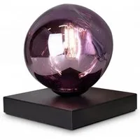 Licht-Erlebnisse Tischleuchte CLONLINA, ohne Leuchtmittel, Glas Lila verspiegelt E14 17,5 cm Lava-Glas Nachttisch Schlafzimmer
