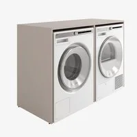Platan Room Waschmaschinenumbauschrank DORA Waschmaschinenschrank 130 cm breit Überbauschrank Waschmaschine oder Wäschetrockner Schrank für Bad