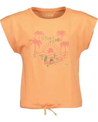 Blue Seven - Md T-Shirt, Rundhals orange - Gr. - 176