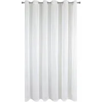 Eurofirany Gardine 400x250 cm Durchsichtig Weiß Reinweiß Transparent, Ösen, Klassisch & Elegant
