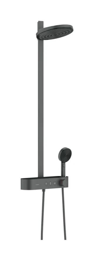 Hansgrohe Showerpipe Pulsify S 260 2jet EcoSmart mit Brausethermostat Brushed Black Chrome,24241340 24241340