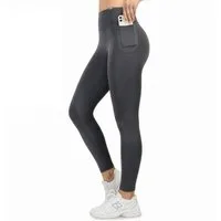 Smilodox Leggings Kelsy, High Waist Sportleggings V-Bund & seitlichen Eingrifftaschen nahtlos im Schritt, figurformende elastische Yogahose, Sport Freizeit