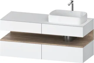 Duravit Qatego Konsolenwaschtischunterbau wandhängend Weiß Matt 1400x550x600 mm - QA4766055180010 QA4766055180010