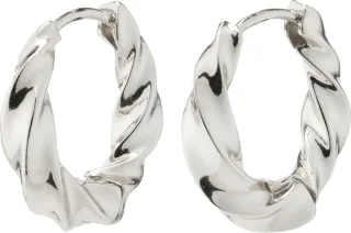 pilgrim - Wirbel Creolen - Taffy silver - Gr. - OS