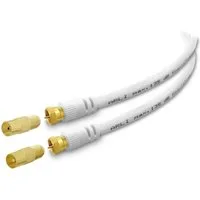 ARLI TV-Kabel, Antennenstecker, Antennenbuchse (1500 cm), 15m TV Anschlusskabel HD vergoldet 135 dB IEC Kabel Digital UHD