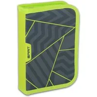 Spirit Federmäppchen SPIRIT Schüler Etui 28 teilig 1-Zipper Mäppchen ABS GREEN grün