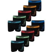 LOREZA Boxershorts 10er Set Jungen Boxershorts - Champion - Bunt (Spar-Packung, 10-St)