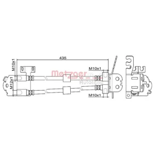 Metzger Bremsschlauch hinten Ford Transit 2,0 2,2 TDCi 4111357