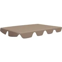 vidaXL Pavillon-Ersatzdach Ersatzdach für Hollywoodschaukel Taupe 150/130x105/70 cm, 210 x 146 cm