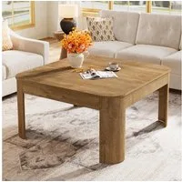 Tribesigns Couchtisch 100 cm Beistelltisch, quadratischer Sofatisch, Wohnzimmertisch
