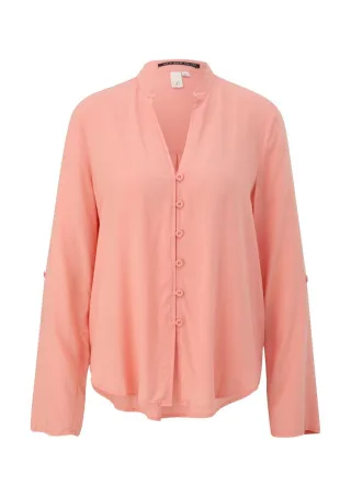 Q/S designed by - Bluse mit V-Ausschnitt pink - Gr. - 32