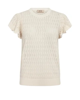 MOS MOSH - MMGanna Pattern O-Neck Knit Top ecru - Gr. - M