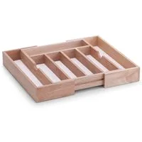 Zeller Present Besteckkasten, ausziehbar, Gummibaumholz
